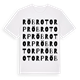 White t-shirt med Röbrotorp ordlek t-shirt