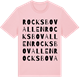 Pink Cotton t-shirt med Rocksbovallen ordlek t-shirt