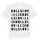 White t-shirt med Rocksbovallen ordlek t-shirt