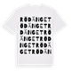 White t-shirt med Rödänget ordlek t-shirt