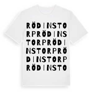 Rödinstorp ordlek t-shirt – ekologisk bomull t-shirt från Pinshirt