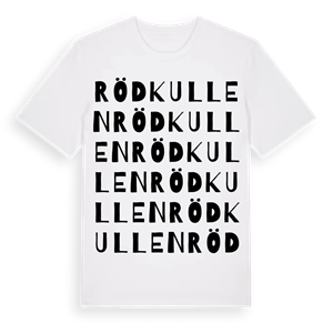 Rödkullen ordlek t-shirt – ekologisk bomull t-shirt från Pinshirt
