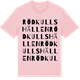 Pink Cotton t-shirt med Rödkullshällen ordlek t-shirt