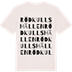 Vintage White t-shirt med Rödkullshällen ordlek t-shirt