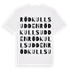 White t-shirt med Rödkullsudden ordlek t-shirt