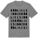 Mid Heather Gray t-shirt med Rödkullsudden ordlek t-shirt