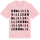 Pink Cotton t-shirt med Rödkullsvallen ordlek t-shirt