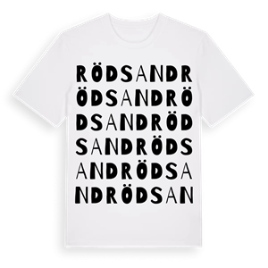 Rödsand ordlek t-shirt – ekologisk bomull t-shirt från Pinshirt