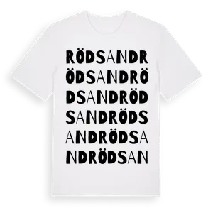Rödsand ordlek t-shirt – ekologisk bomull t-shirt från Pinshirt