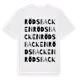 White t-shirt med Rödsbacken ordlek t-shirt