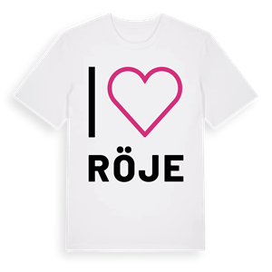 Jag älskar Röje t-shirt stort tryck – ekologisk bomull t-shirt från Pinshirt