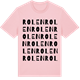Pink Cotton t-shirt med Rolen ordlek t-shirt
