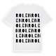 White t-shirt med Rolen ordlek t-shirt