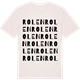 Vintage White t-shirt med Rolen ordlek t-shirt