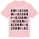 Pink Cotton t-shirt med Römaren ordlek t-shirt