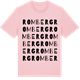 Pink Cotton t-shirt med Romberg ordlek t-shirt