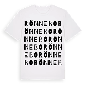 Rönnebo ordlek t-shirt – ekologisk bomull t-shirt från Pinshirt