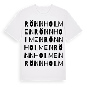 Rönnholmen ordlek t-shirt – ekologisk bomull t-shirt från Pinshirt