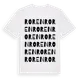 White t-shirt med Roren ordlek t-shirt