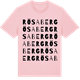 Pink Cotton t-shirt med Rösaberg ordlek t-shirt