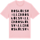 Pink Cotton t-shirt med Roskölsvallen ordlek t-shirt