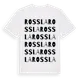 White t-shirt med Rossla ordlek t-shirt