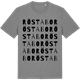 Mid Heather Gray t-shirt med Röstabo ordlek t-shirt