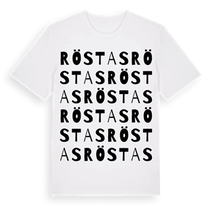 Röstas ordlek t-shirt – ekologisk bomull t-shirt från Pinshirt