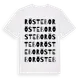 White t-shirt med Röstebo ordlek t-shirt