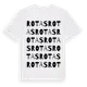 White t-shirt med Rotas ordlek t-shirt