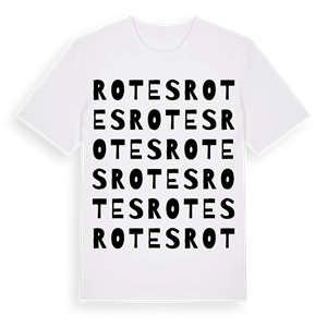 Rotes ordlek t-shirt – ekologisk bomull t-shirt från Pinshirt