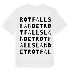 Rotfallslandet ordlek t-shirt – ekologisk bomull t-shirt från Pinshirt