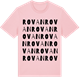 Pink Cotton t-shirt med Rovan ordlek t-shirt