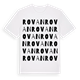 White t-shirt med Rovan ordlek t-shirt