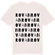 Vintage White t-shirt med Rovan ordlek t-shirt
