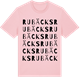 Pink Cotton t-shirt med Rubäcks ordlek t-shirt
