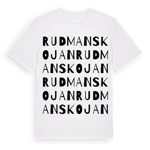 Rudmanskojan ordlek t-shirt – ekologisk bomull t-shirt från Pinshirt