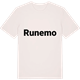 Vintage White t-shirt med Runemo fetstil t-shirt