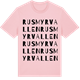 Pink Cotton t-shirt med Rusmyrvallen ordlek t-shirt