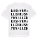 White t-shirt med Rusmyrvallen ordlek t-shirt