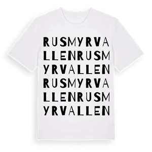 Rusmyrvallen ordlek t-shirt – ekologisk bomull t-shirt från Pinshirt