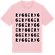 Pink Cotton t-shirt med Rygge ordlek t-shirt