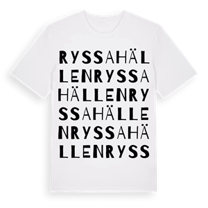 Ryssahällen ordlek t-shirt – ekologisk bomull t-shirt från Pinshirt