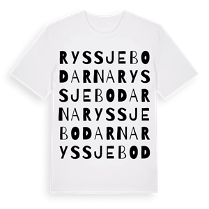 Ryssjebodarna ordlek t-shirt – ekologisk bomull t-shirt från Pinshirt