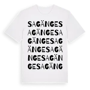 Sagänge ordlek t-shirt – ekologisk bomull t-shirt från Pinshirt