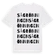 White t-shirt med Sågrönningen ordlek t-shirt