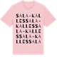 Pink Cotton t-shirt med Sala-Kalles ordlek t-shirt