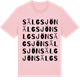 Pink Cotton t-shirt med Sälgsjön ordlek t-shirt