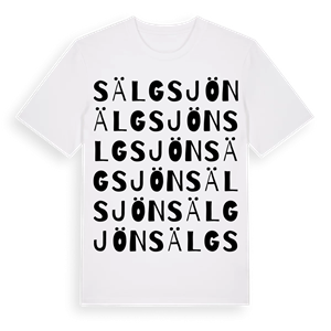 Sälgsjön ordlek t-shirt – ekologisk bomull t-shirt från Pinshirt