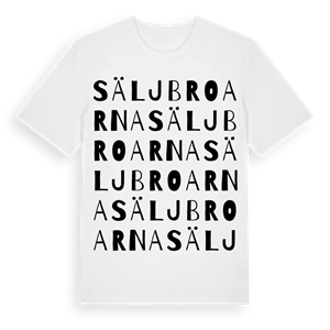 Säljbroarna ordlek t-shirt – ekologisk bomull t-shirt från Pinshirt